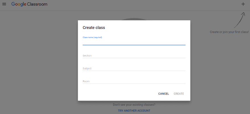 create class in google classroom