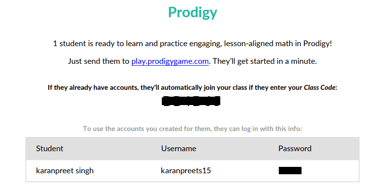 prodigy password