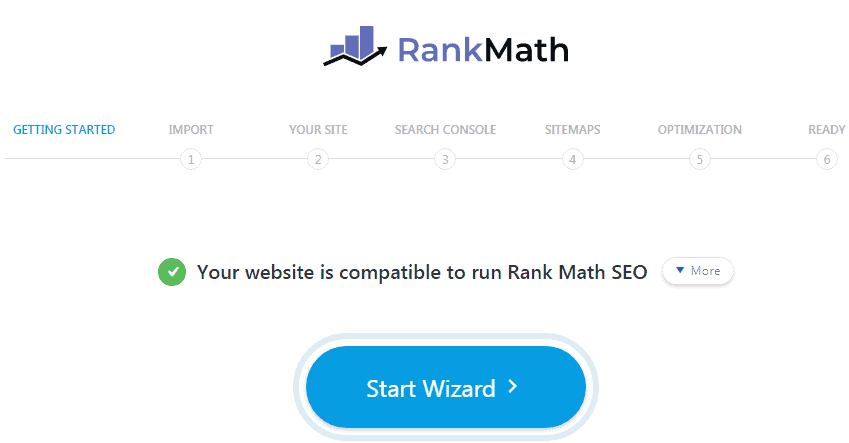 rank math setup wizard