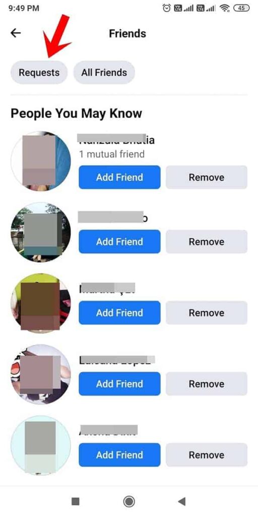 friend requests on facebook