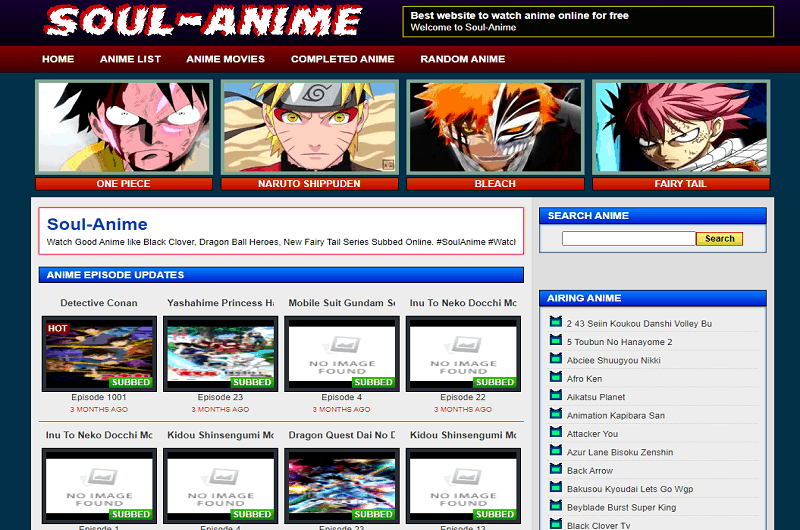 Soul Anime – Watch Anime Online and Similar Anime Websites