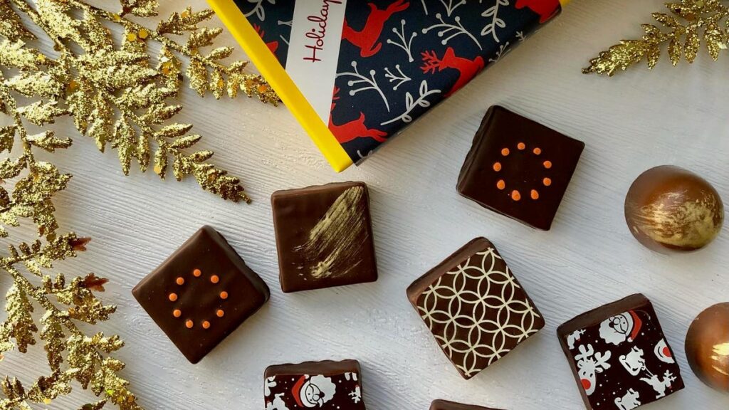 Toffee and Sea Salt Milk Chocolate Truffle Bar for gift pesent
